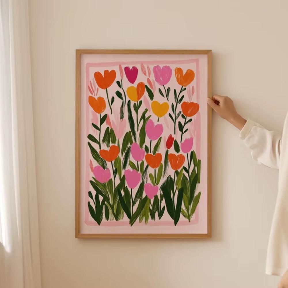 1/2Pcs Wildflower Floral Bouquet Botanical Abstract Canvas Print Poster Modern Aesthetic Art Prints Home Decor Wall Art Posters