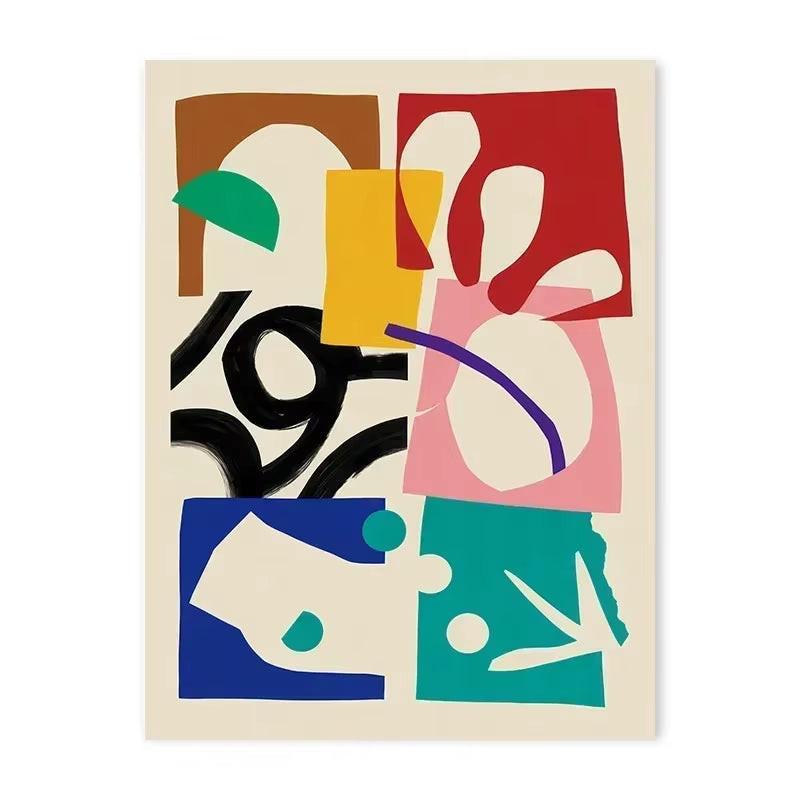 Japanese Vintage Abstract Open Your Print Posters Blue Waves Wall Art Canvas Painting for Living Room Bedroom Home Decor